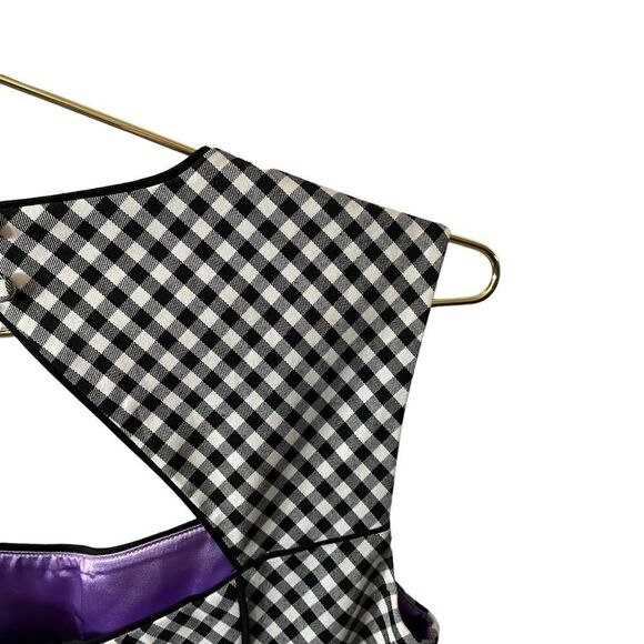 White House Black Market Gingham Check Dress Size 4 - Picture 6 of 9